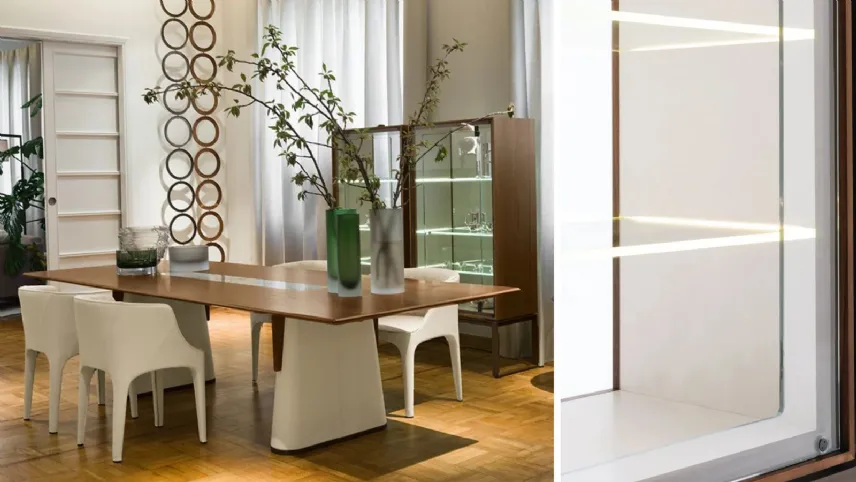 Giorgetti - Aei, vetrina in legno e vetro
