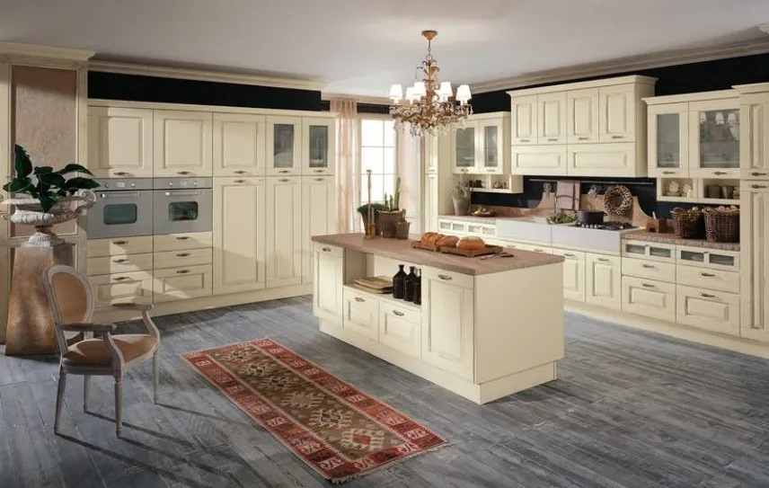 cucina classica bianca Rosa di Febal