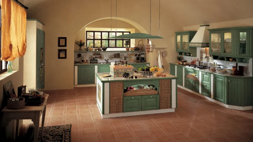Cucina rustica in legno Ginestra Snaidero
