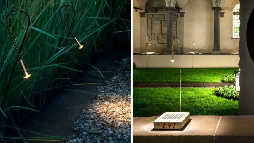 Catellani & Smith - Syphaduepassi: lampione da giardino a LED in ottone