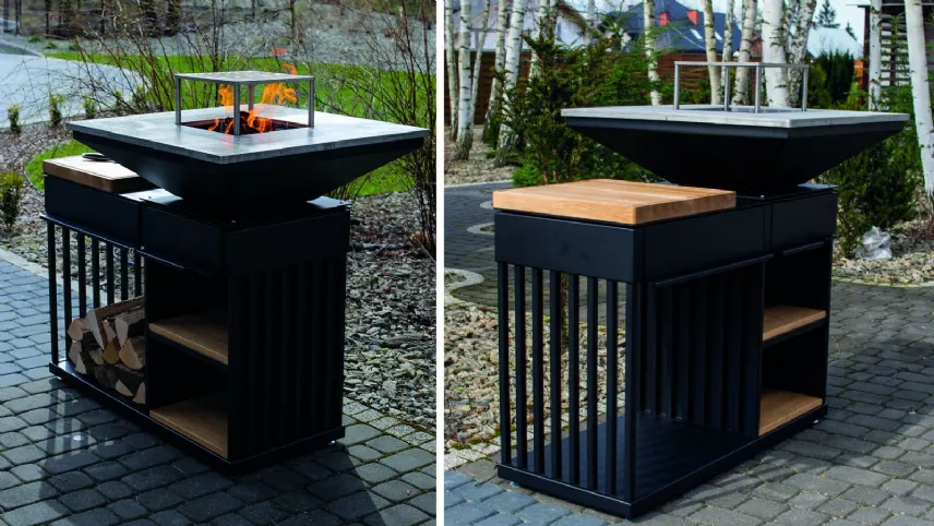 Braciere barbecue Quadrum Horizontal di Kratki