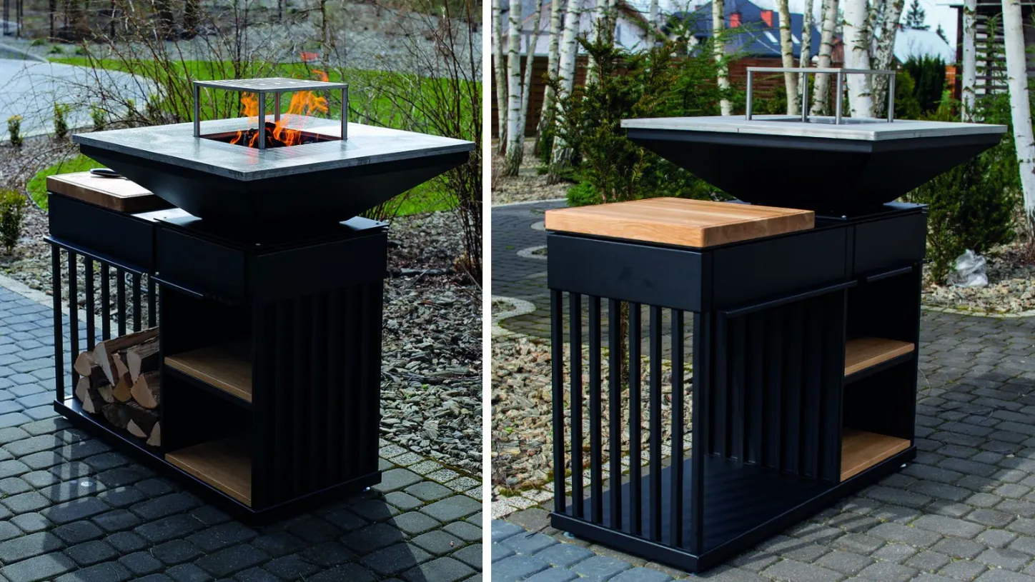 Braciere barbecue Quadrum Horizontal di Kratki