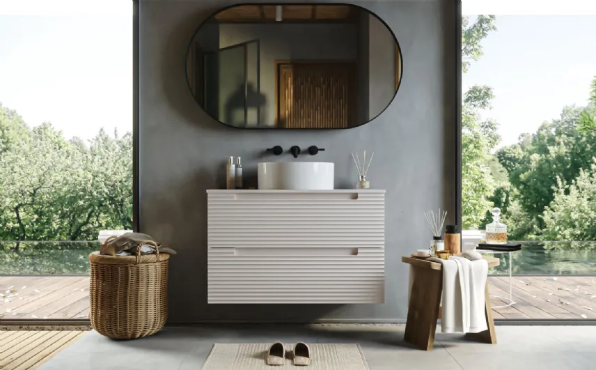 Mobili da bagno sospesi due cassetti Exagonshop