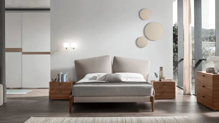 Maronese - Letto matrimoniale Love in tessuto o ecopelle