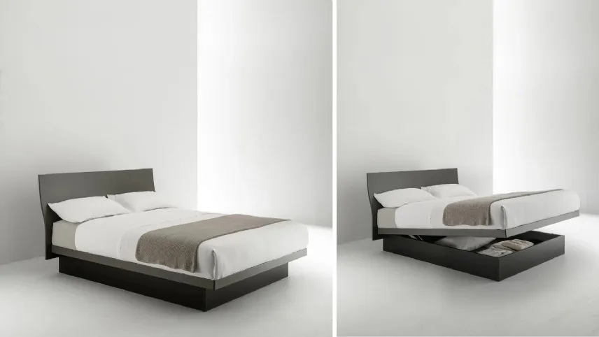 Caccaro - Filesse, letto in legno con contenitore