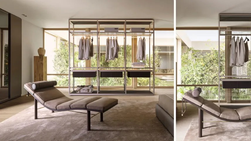 Molteni & C. - Tuscany, chaise longue con rivestimento in tessuto