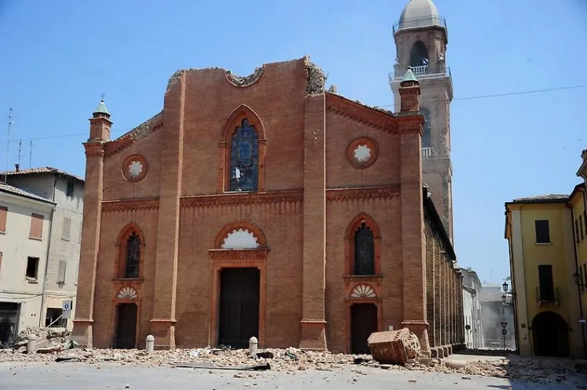 Danni da terremoto a Mirandola