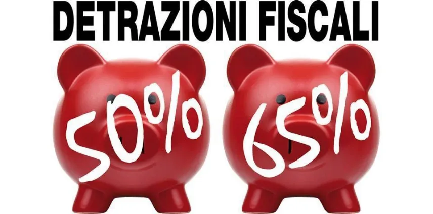 Detrazioni fiscali dal cinquanta al sessantacinque per cento